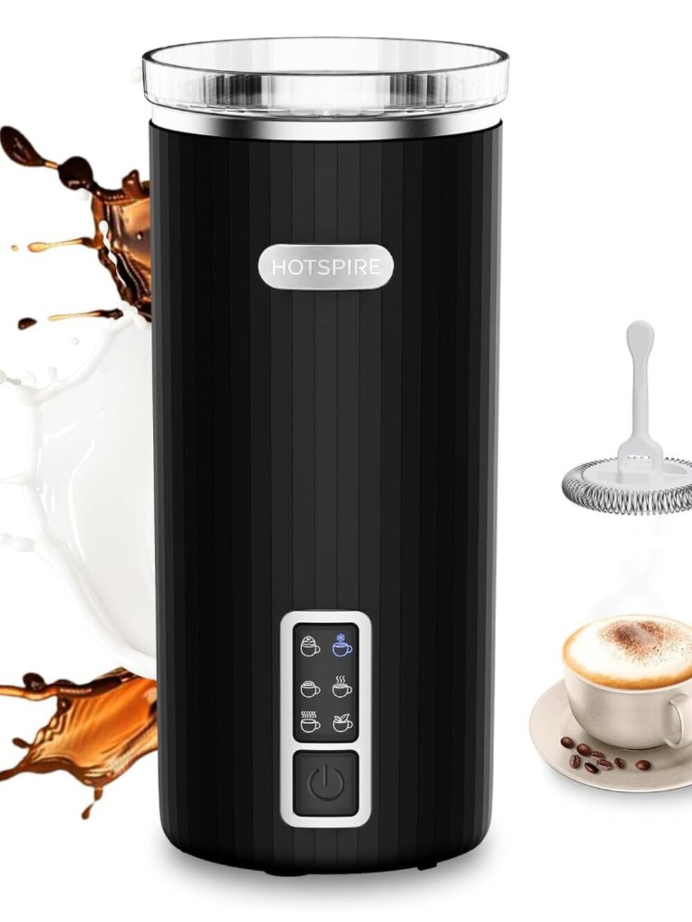 NEW HOTSPIRE Milk Frother and Steamer 6-in-1 Automatic Hot & Cold Foam